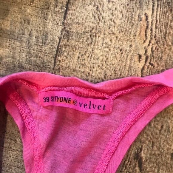 39 Sixtyone @ Velvet Pink White Long Tank Tie Dye Cover-Up Small - Picture 5 of 6